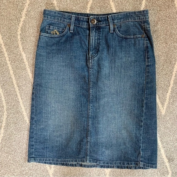 Jordache Legacy A-Line Flair Denim Pencil Skirt - Picture 1 of 7